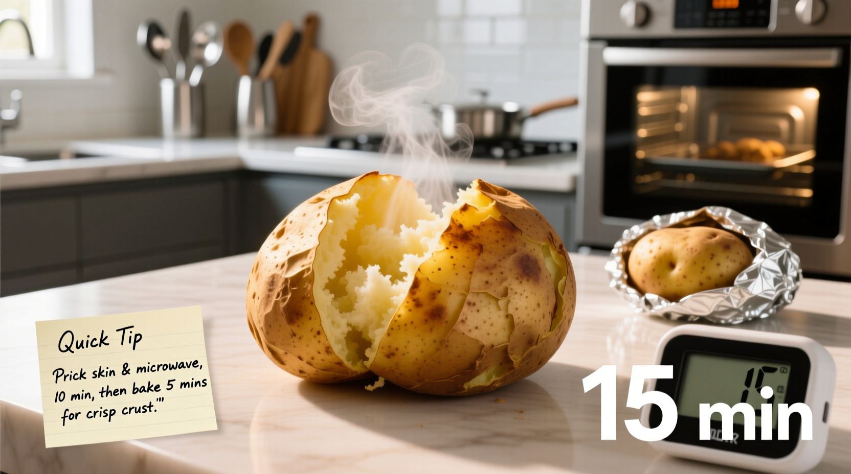 Fast Baked Potato: Perfect in 8 Minutes or Less