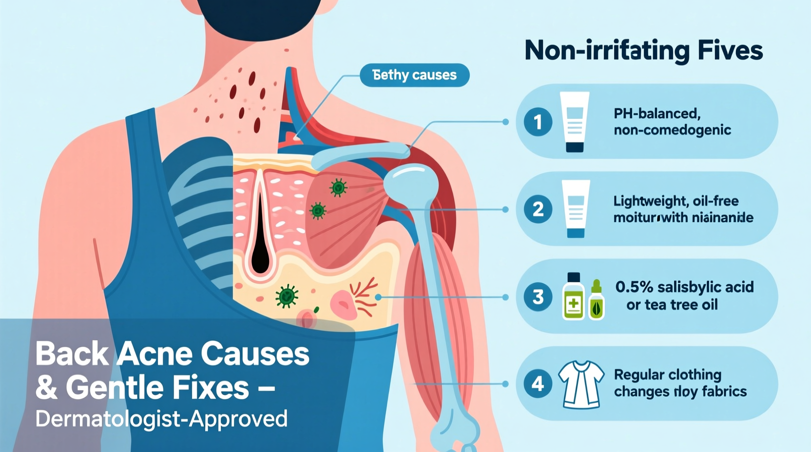 back acne causes and easy fixes to clear it up without harsh treatments