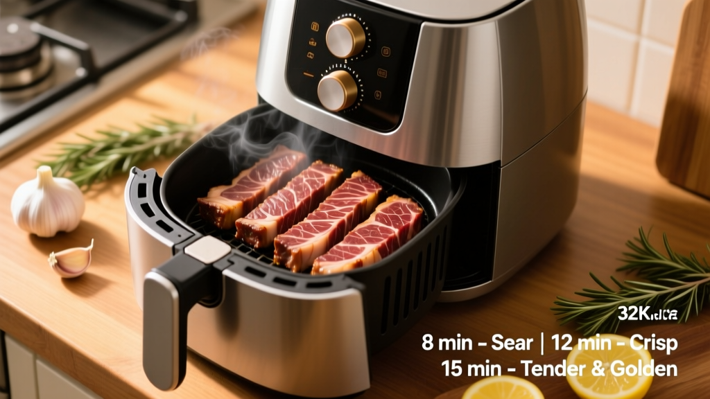 Air Fryer Beef Cooking Times (Exact Minutes & Tips)