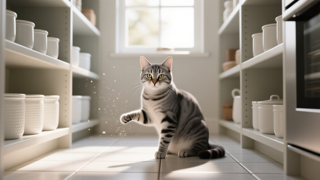 Why Cats Sit on the Kitchen Pantry Floor