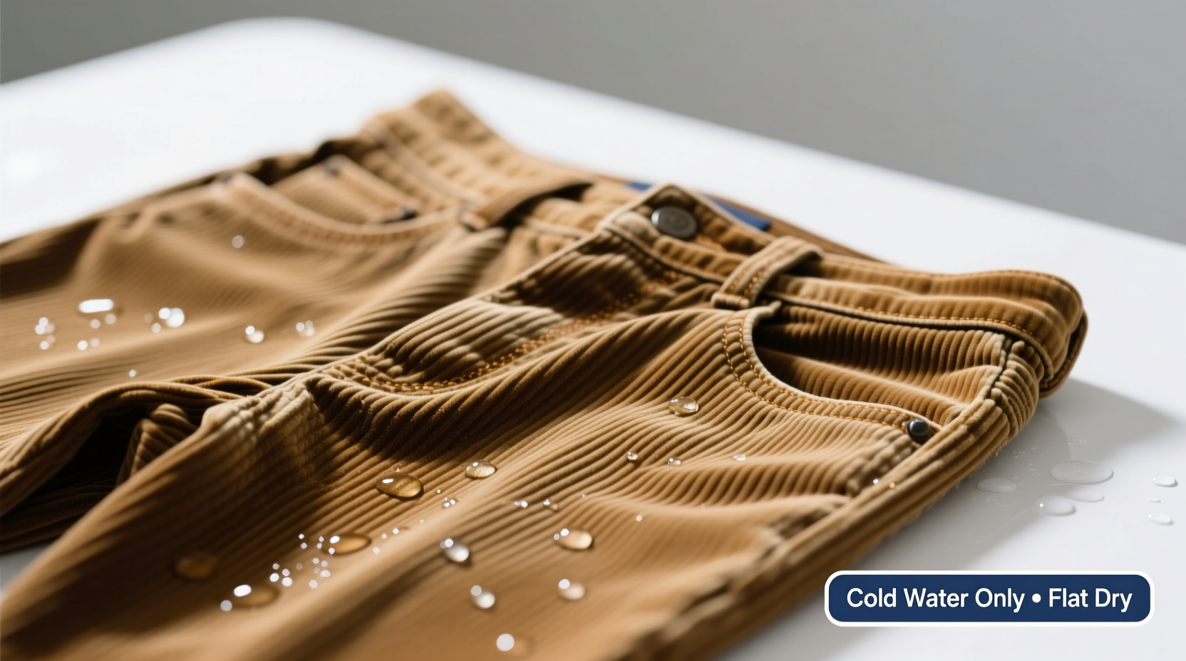 how to wash corduroy pants without crushing the wale