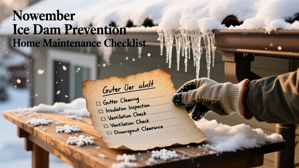 November Ice Dam Prevention: Home Maintenance Checklist