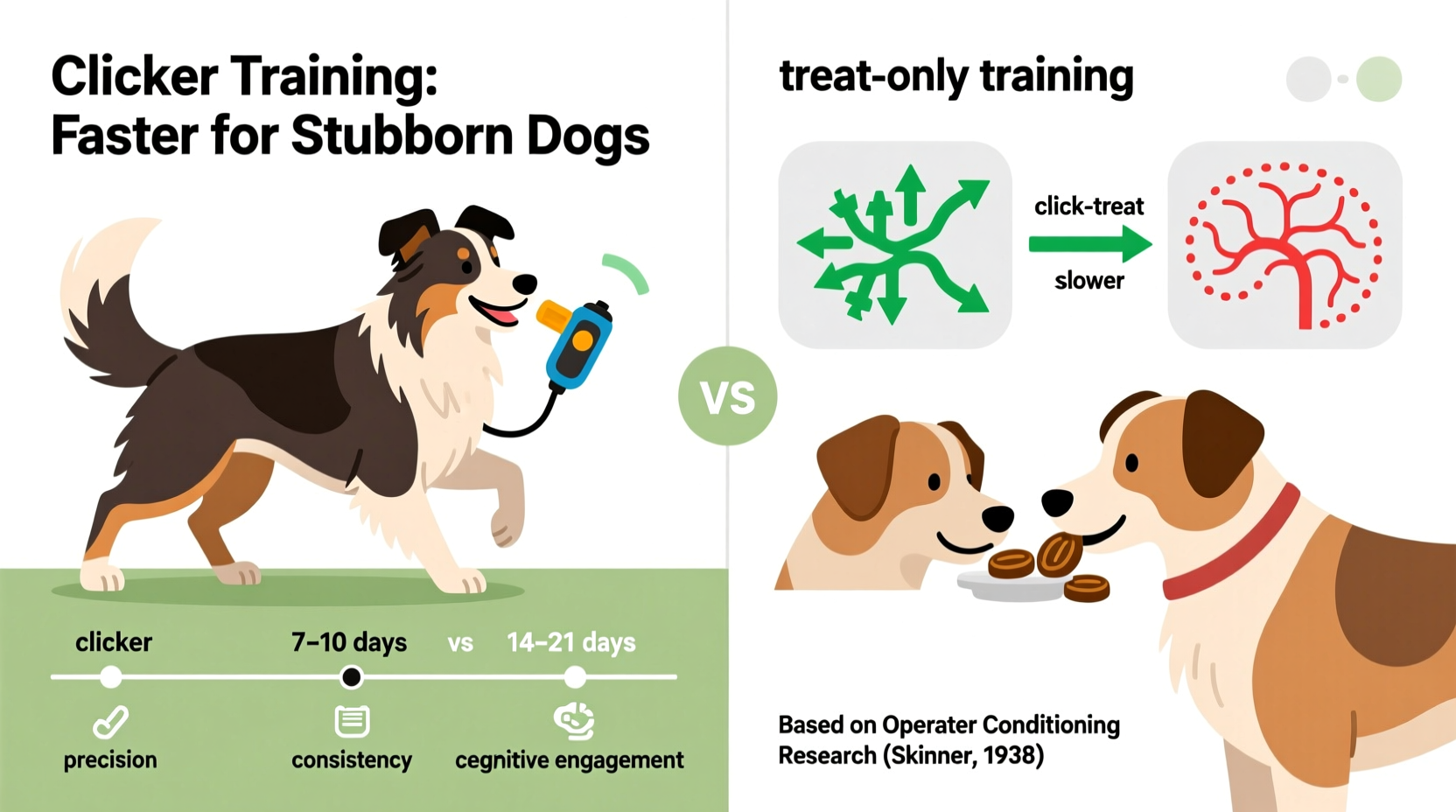 clicker training vs treat training which method actually works faster for stubborn dogs