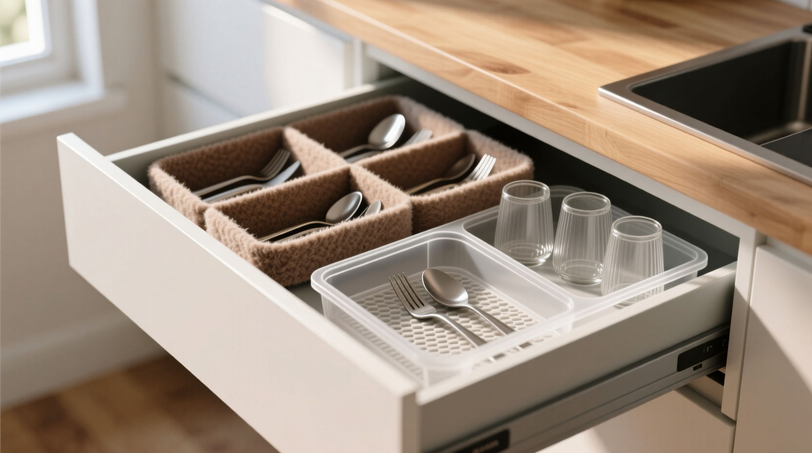 closet organization tips felt vs silicone for tilted drawers