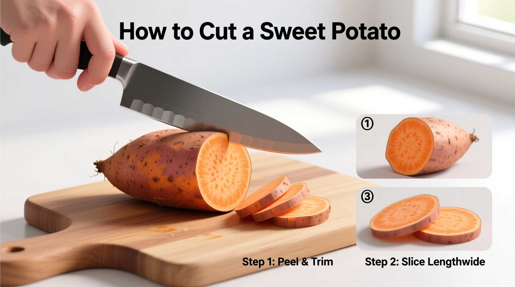 How to Cut a Sweet Potato Safely and Properly