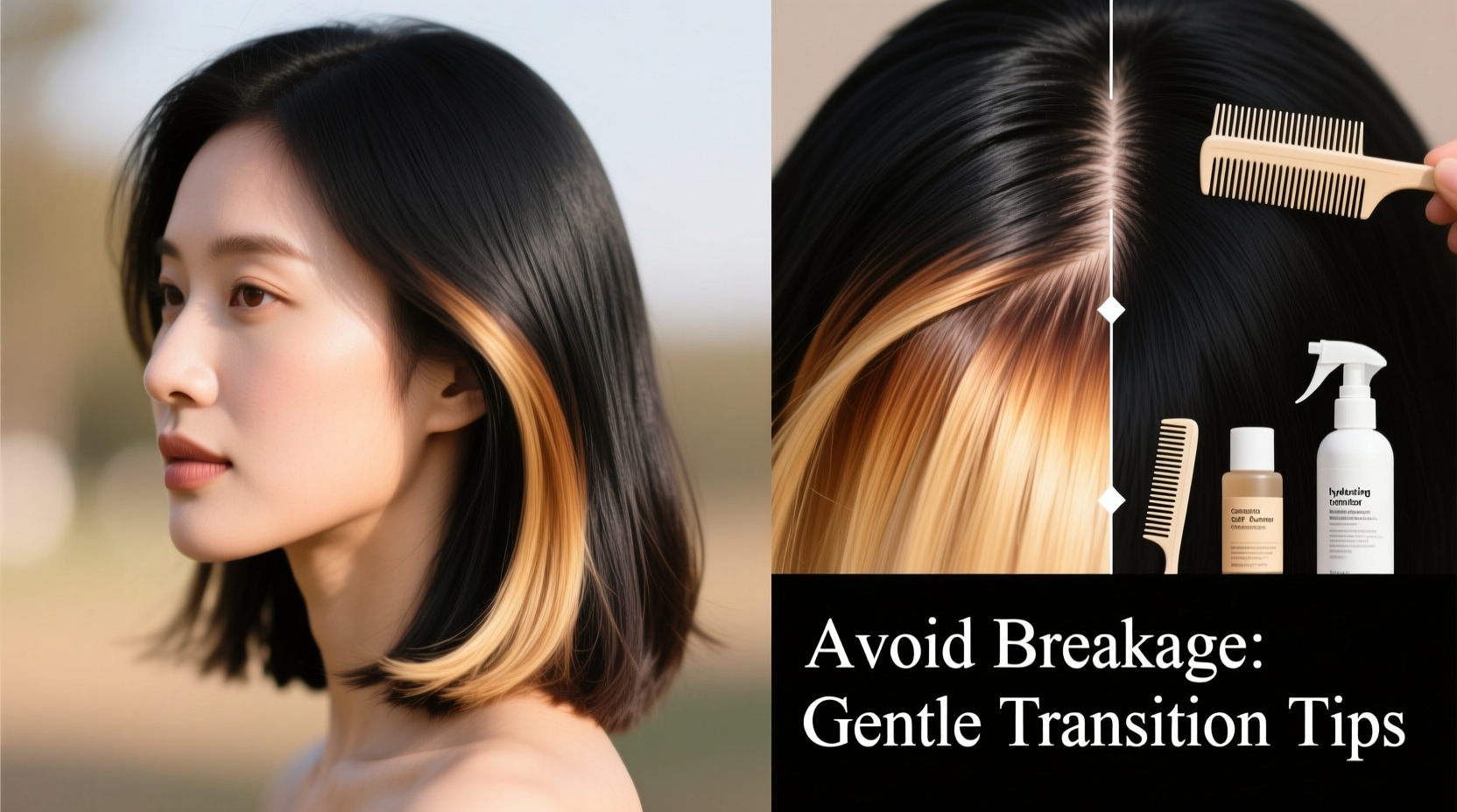 how to transition from dark to light hair without breakage