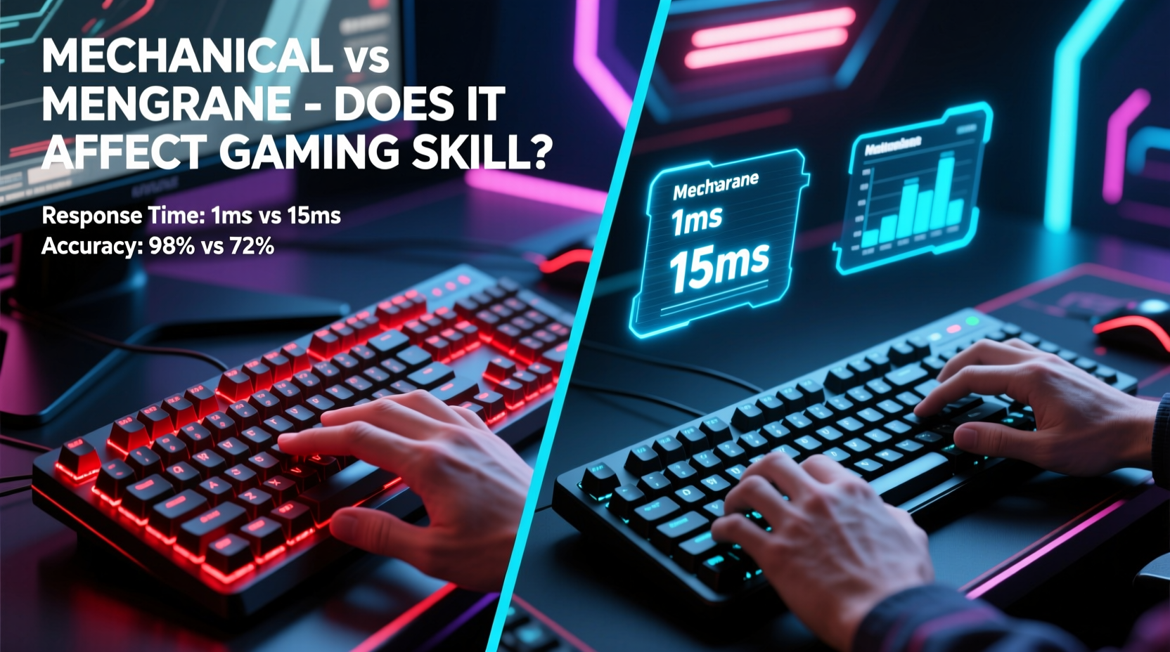 mechanical vs membrane keyboard for gaming does it affect skill
