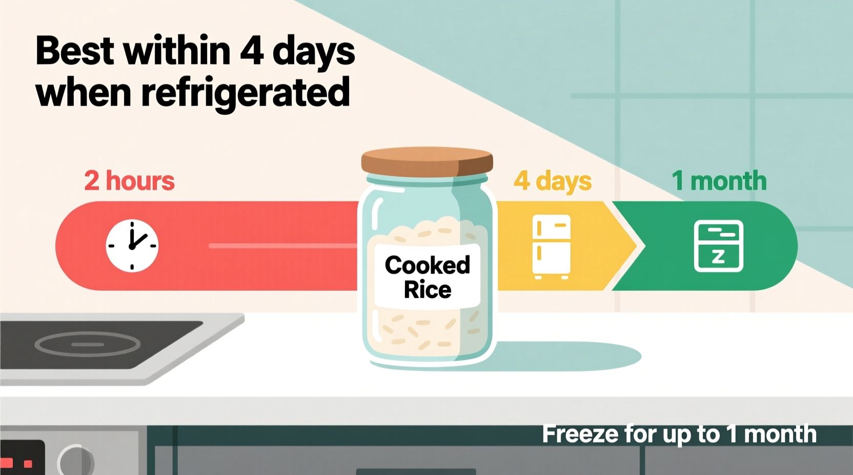 how long can you store cooked rice