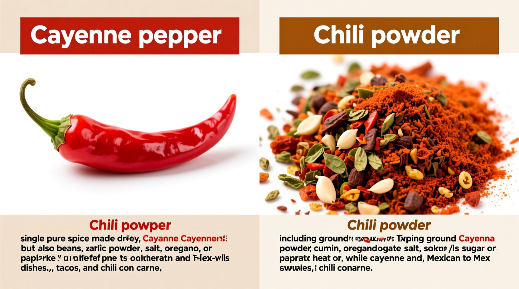 Cayennepfeffer vs Chilipulver: Der entscheidende Unterschied
