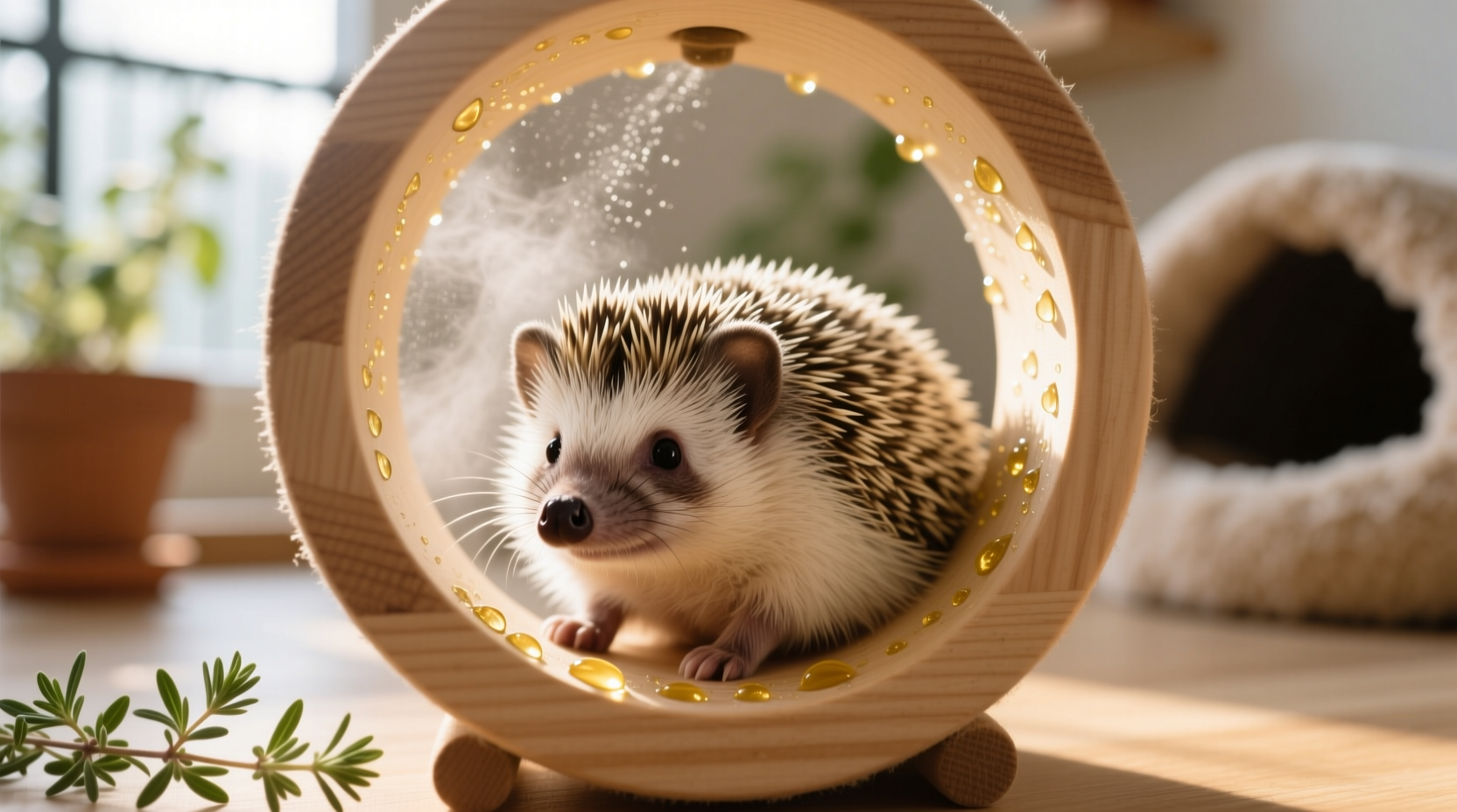 eco friendly hedgehog wheel sanitizing