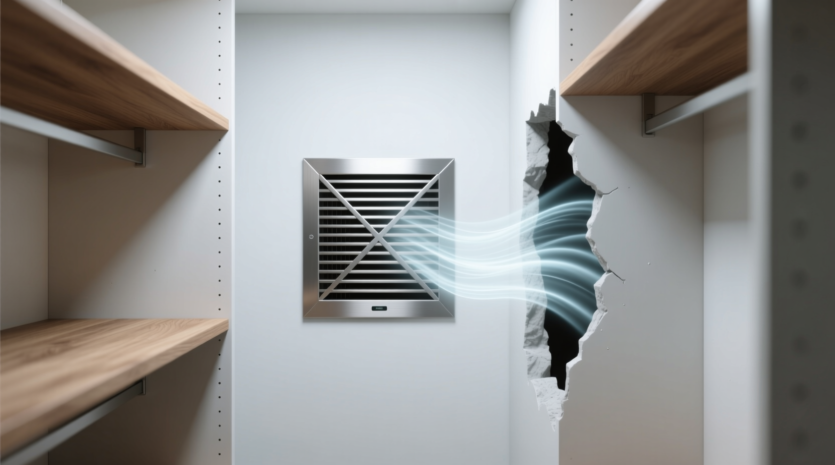 closet ventilation grilles vs passive airflow gaps