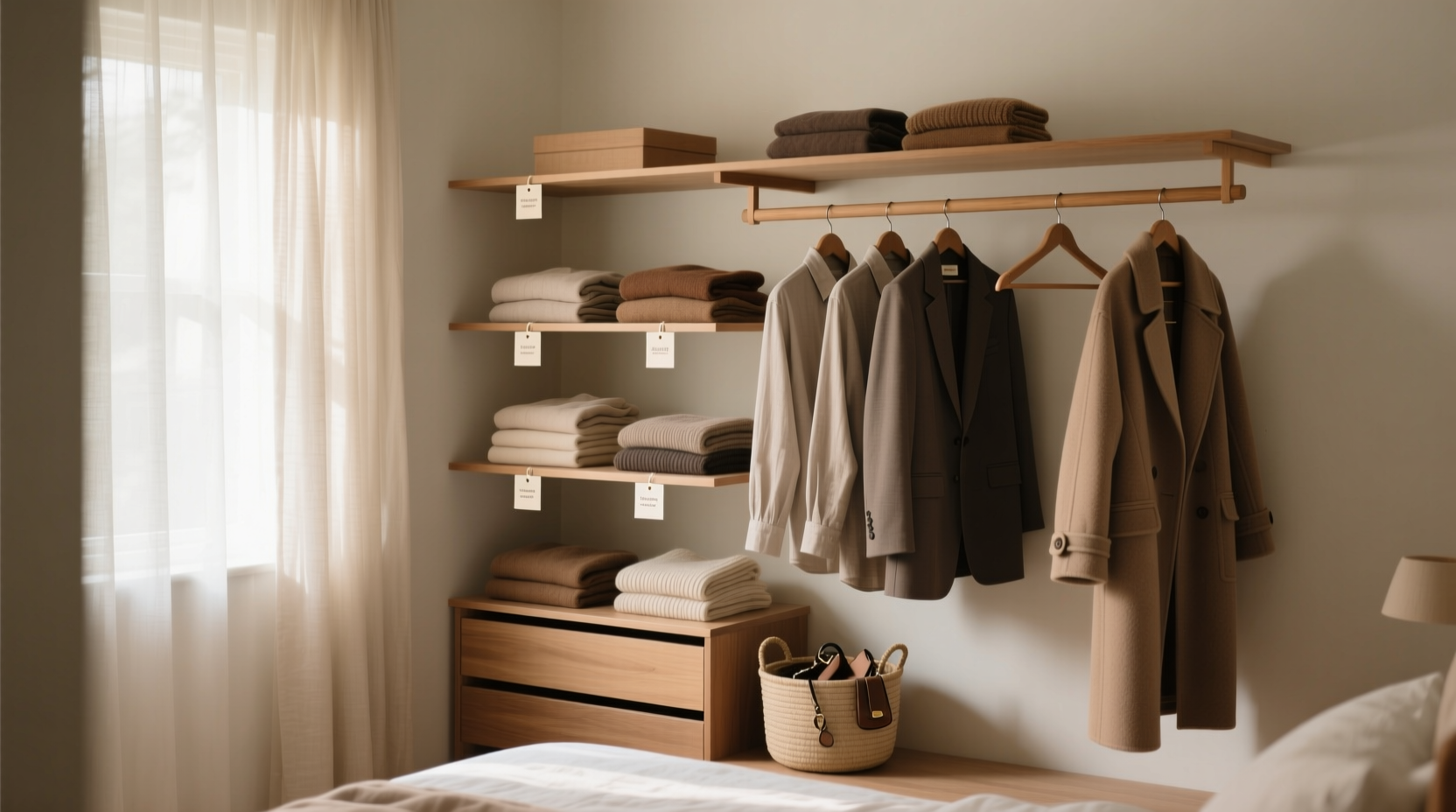 closet organization tips for thrifted designer wardrobes