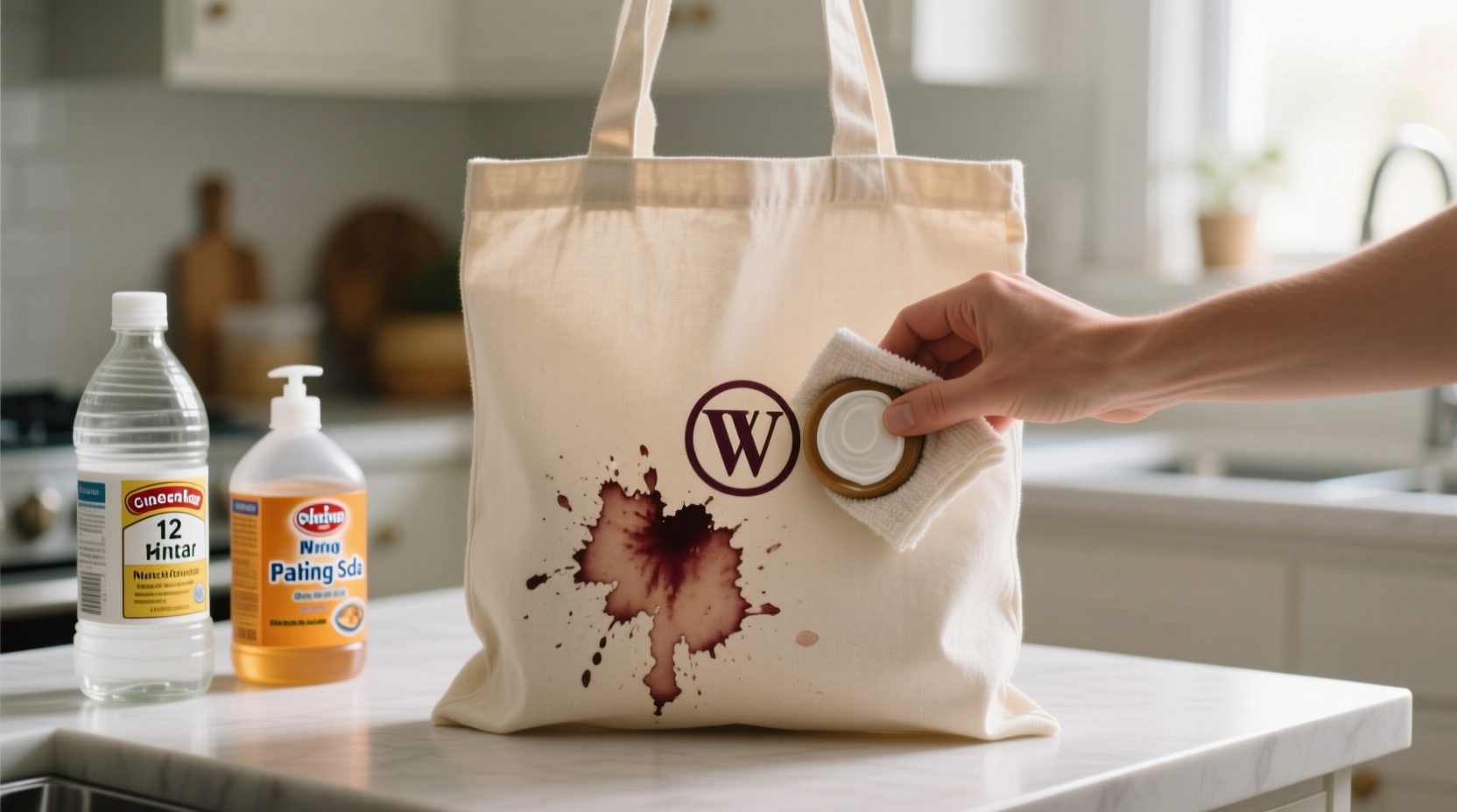 wine stain removal for canvas totes