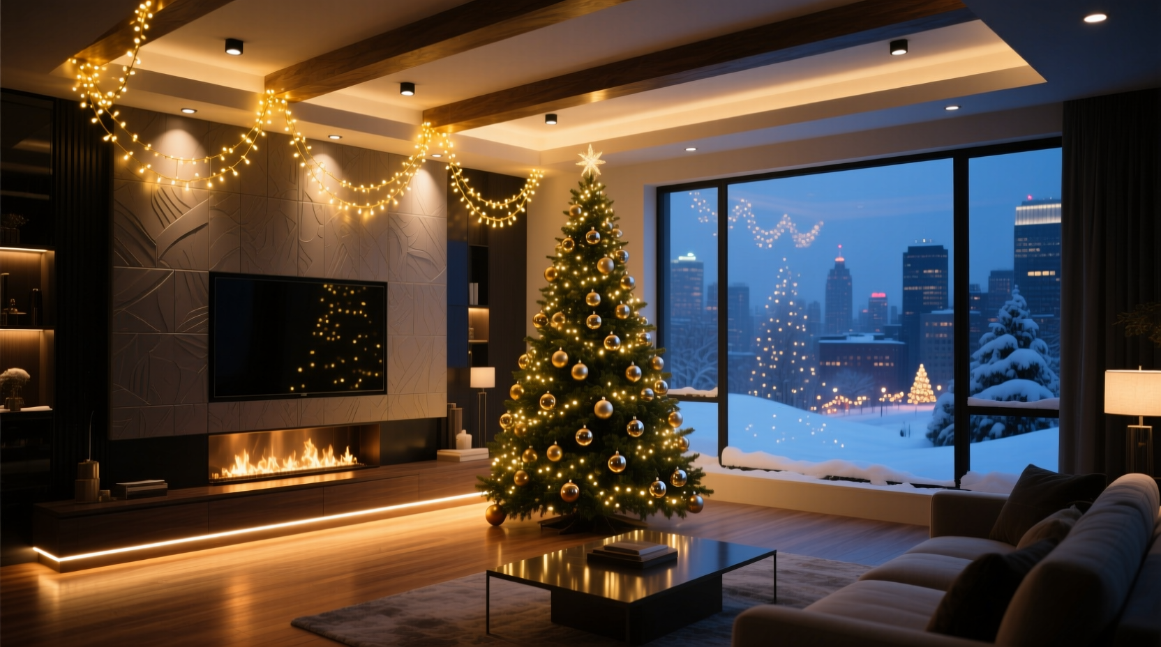 how to layer multiple types of christmas lighting for depth and drama