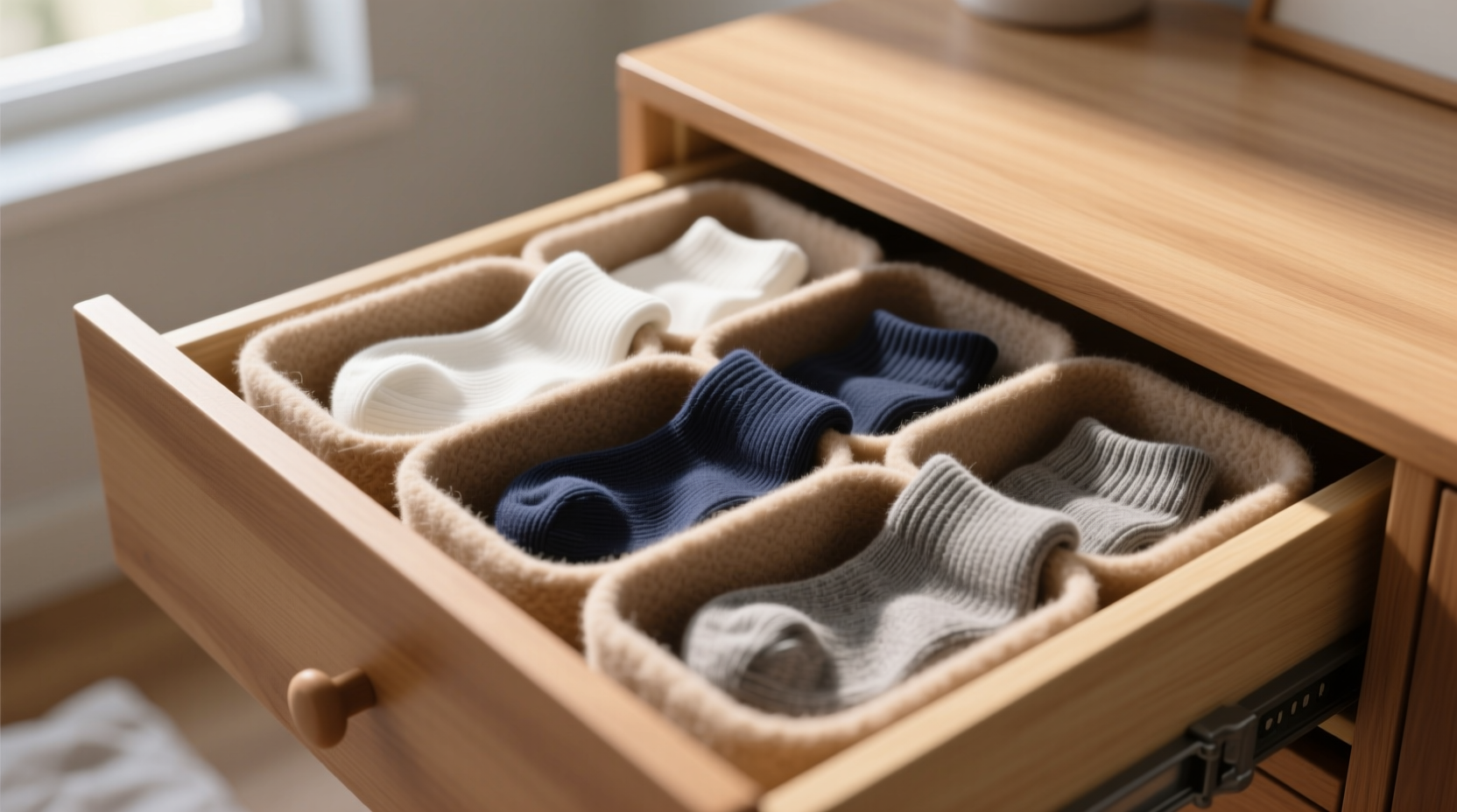 felt vs plastic drawer dividers for socks
