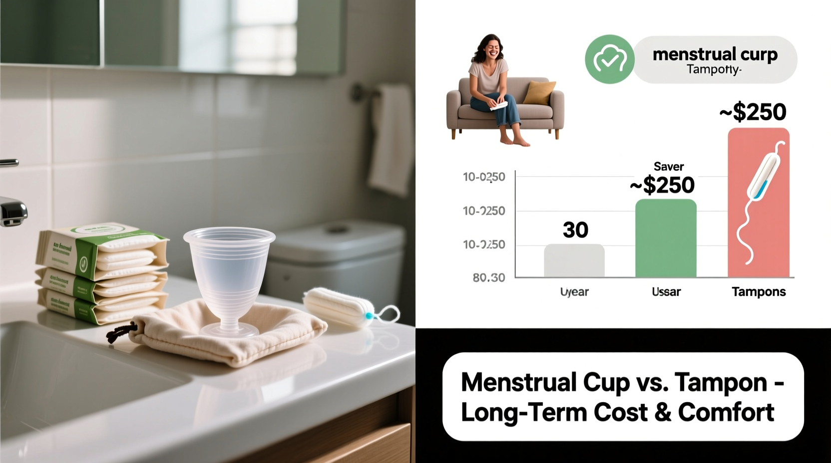are menstrual cups better than tampons long term cost and comfort compared