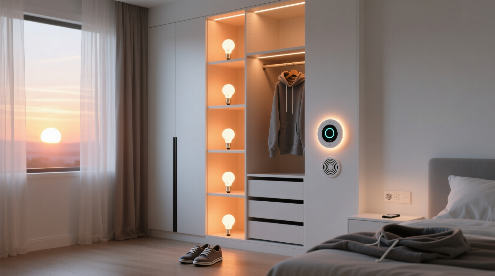 closet organization tips lighting that lowers cortisol
