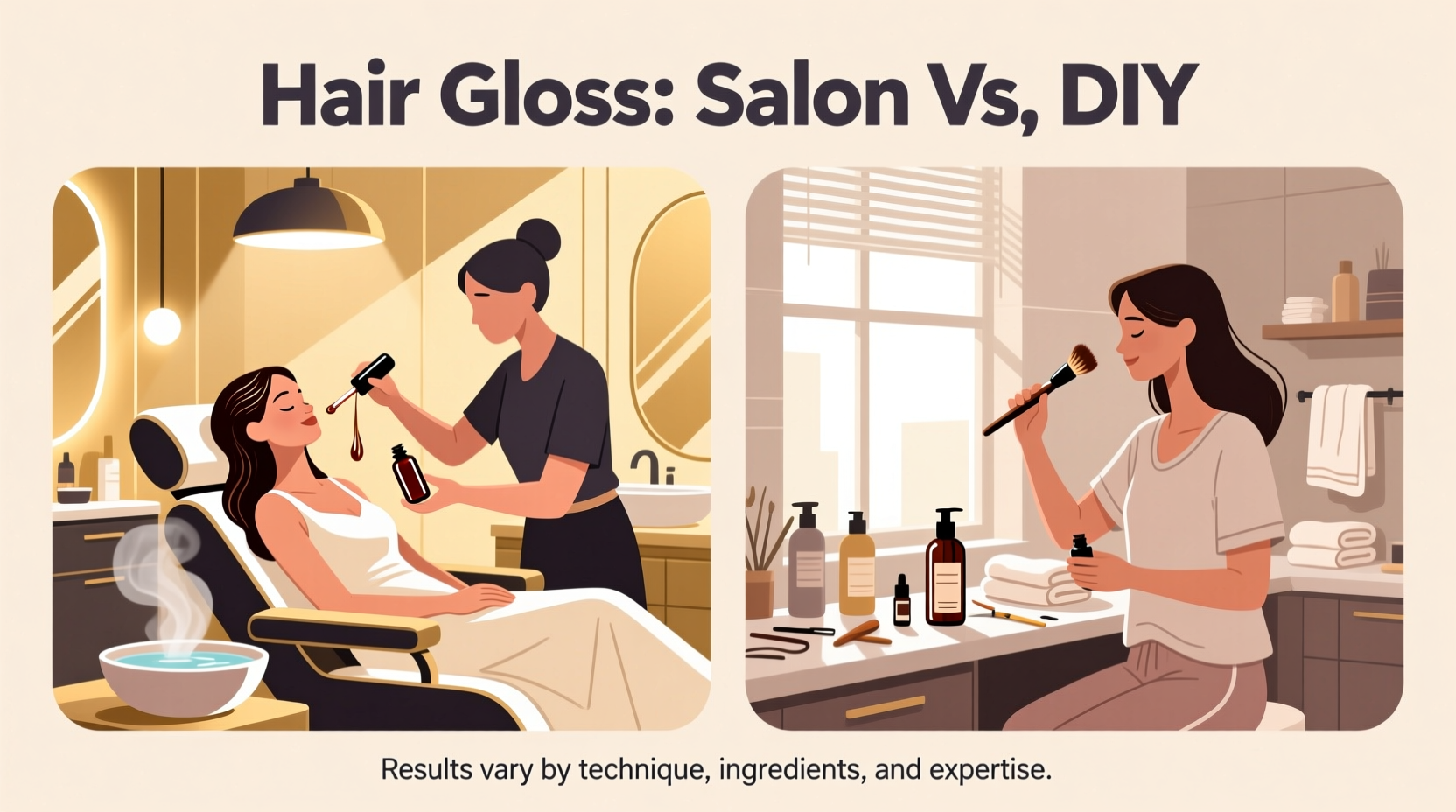 are hair gloss treatments worth salon visits or can you diy effectively?