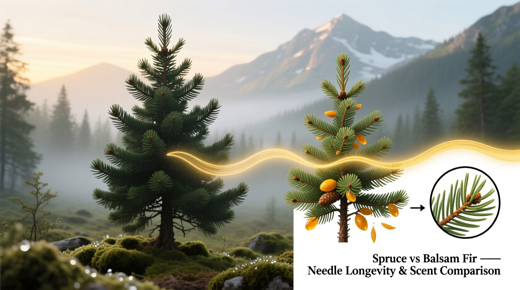 artificial spruce vs balsam fir trees which smells better and holds needles longer