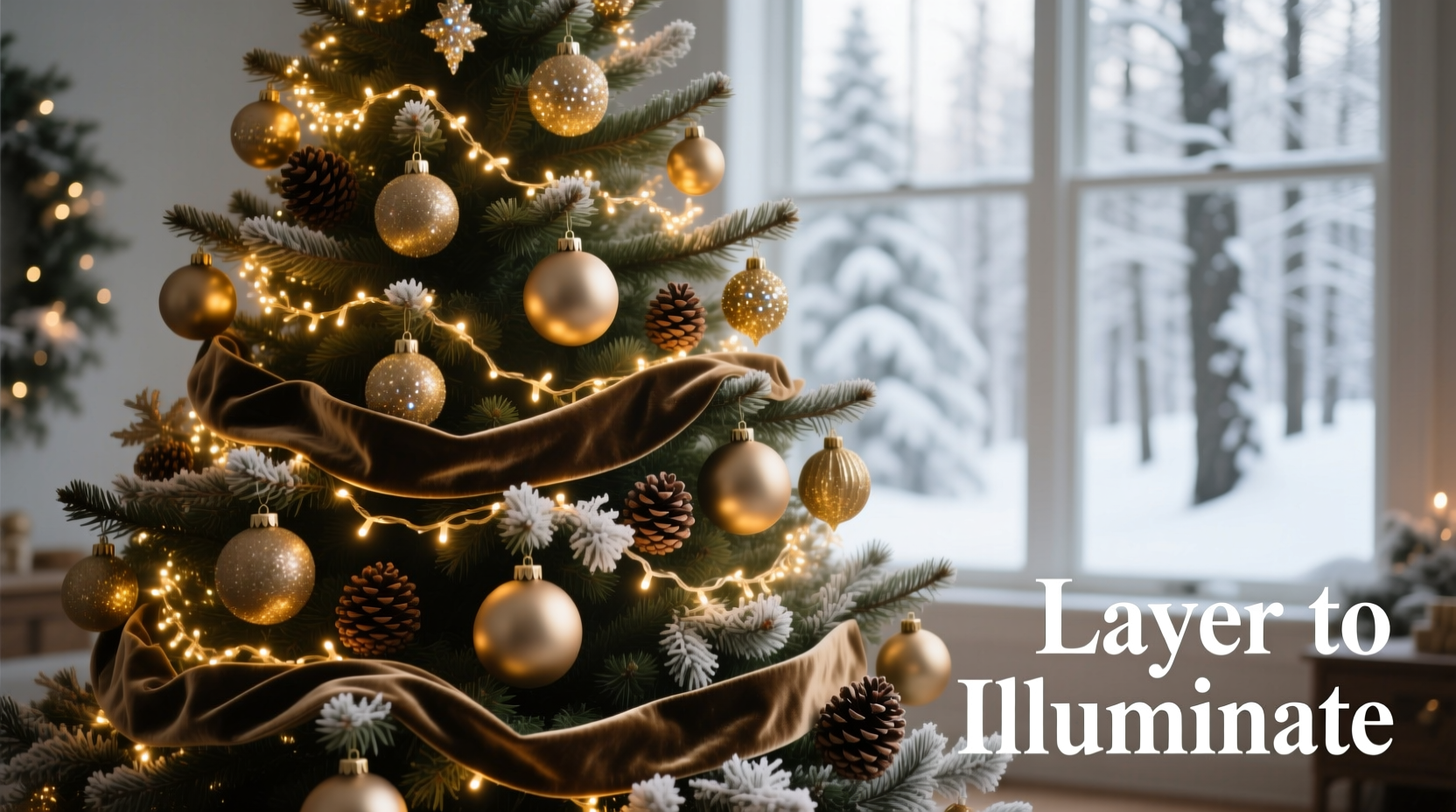 how to create depth in christmas tree decorating with layering