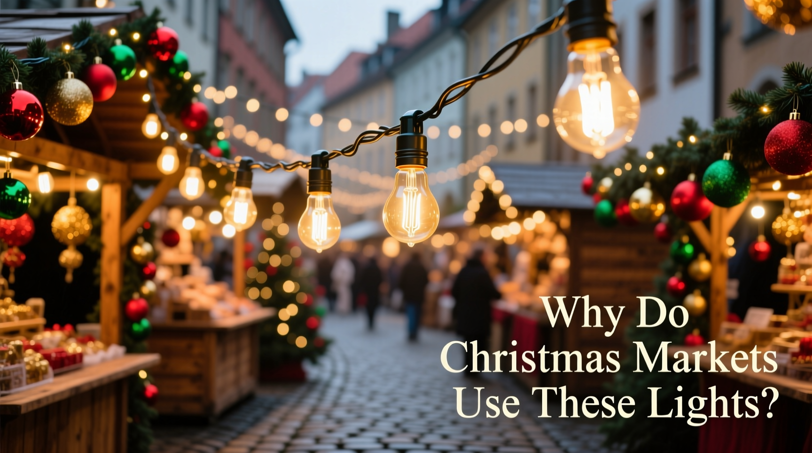 why do christmas markets use specific types of string lights