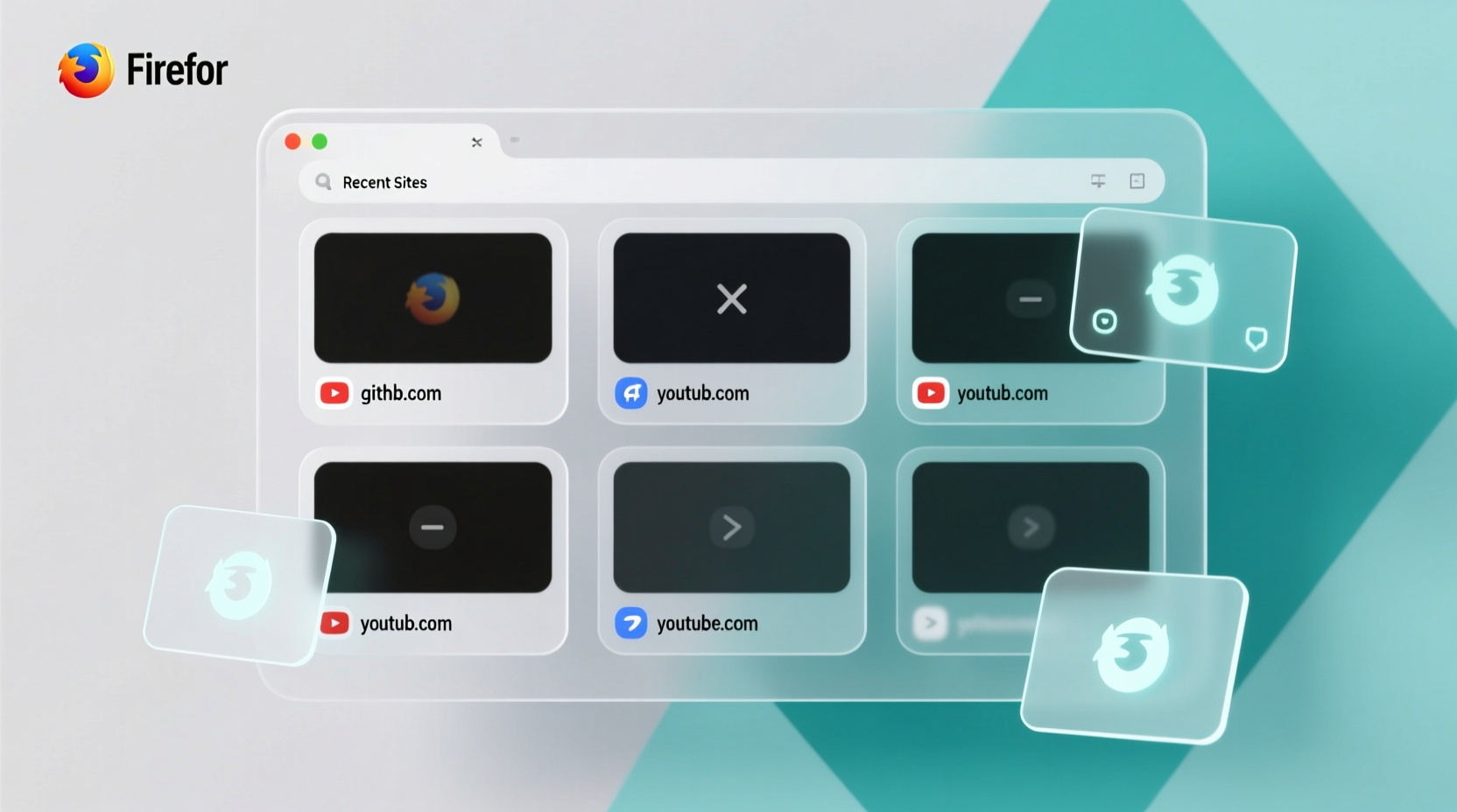 new tab pro adds a custom recent sites grid to new fire