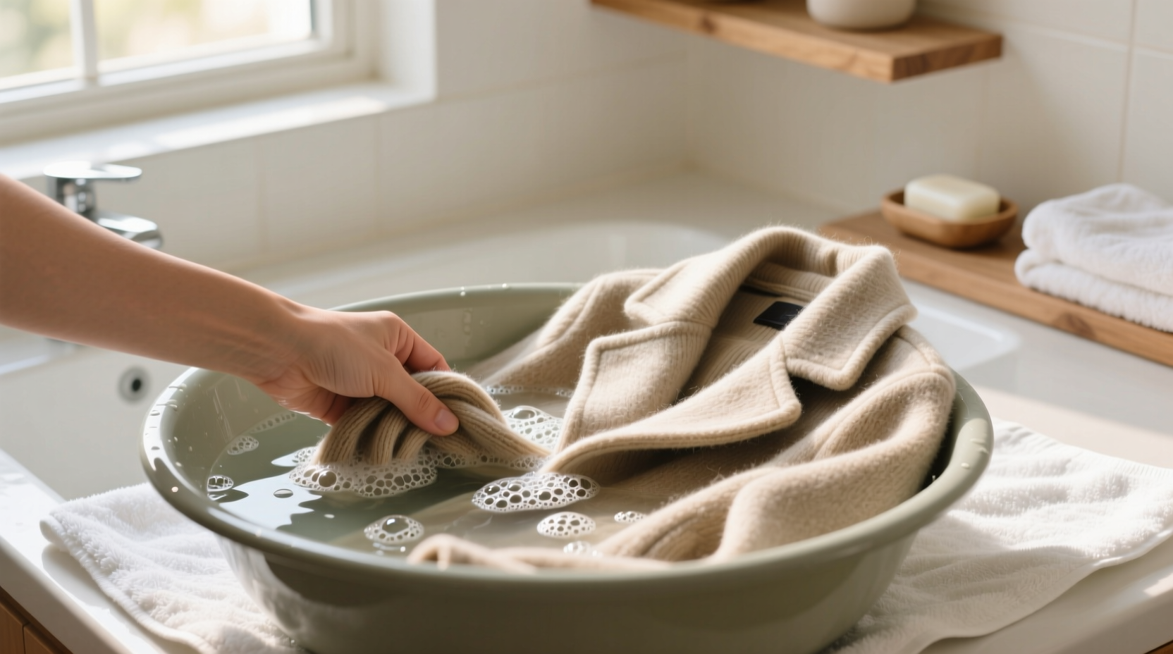 how to wash a wool coat at home