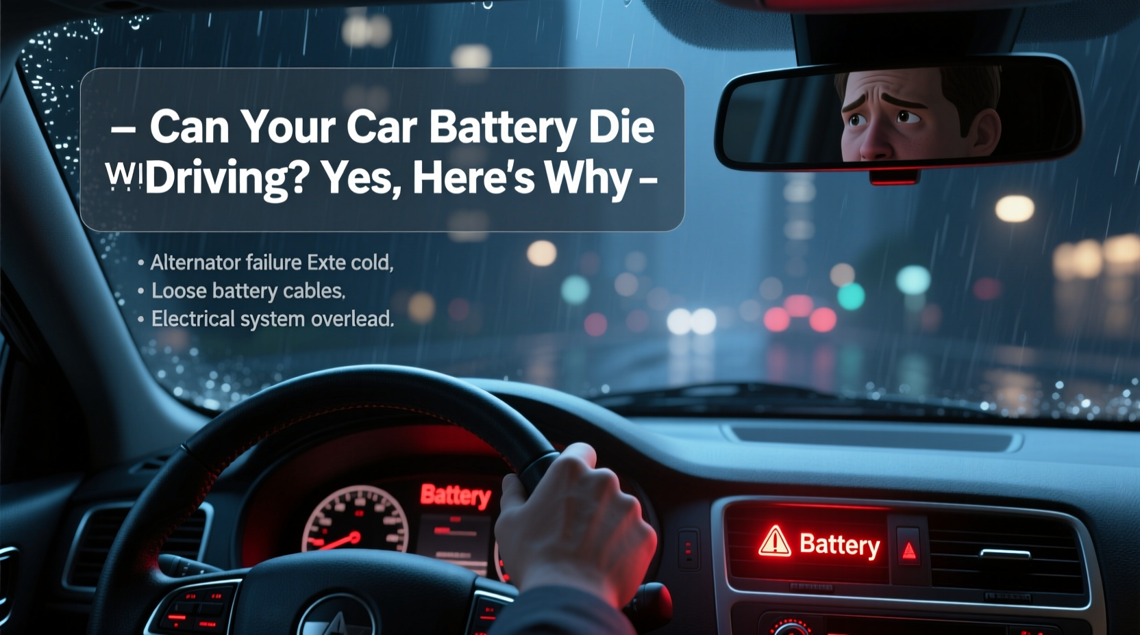 can your car battery die while driving