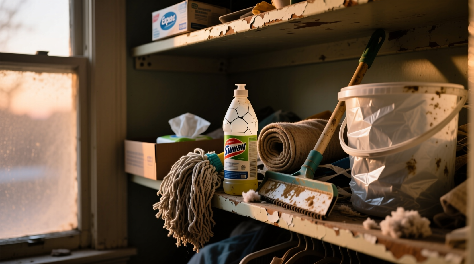 things in your cleaning closet to throw out right now