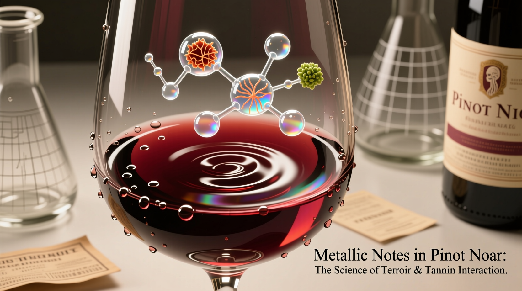why do some people taste metallic notes in certain vintages of Pinot Noir