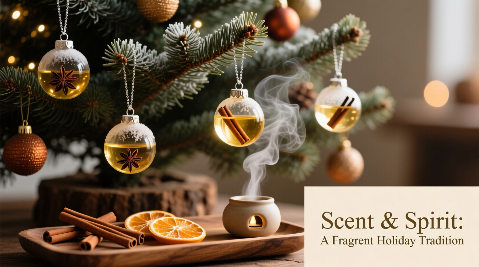 how to create a scent infused christmas tree with essential oil diffuser ornaments