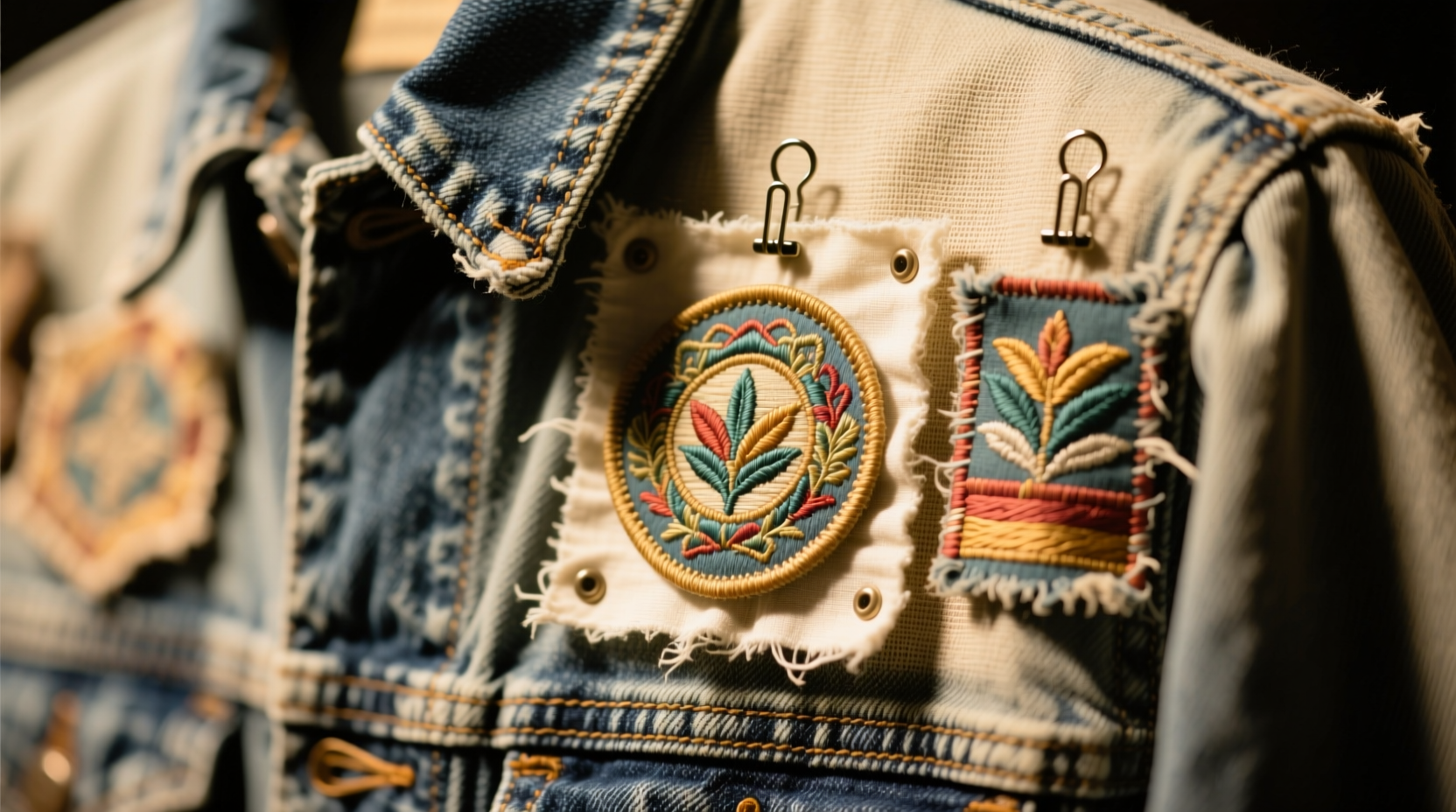 closet organization tips for vintage patches denim
