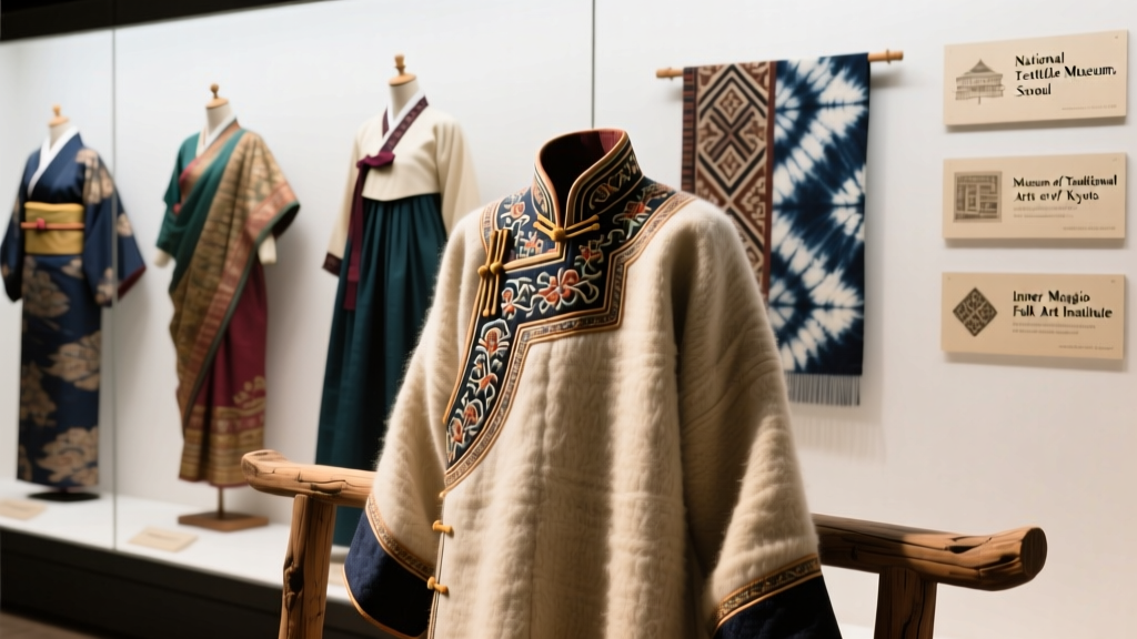 Mongolian Deel Wool Processing And Embroidered Collar Techniques