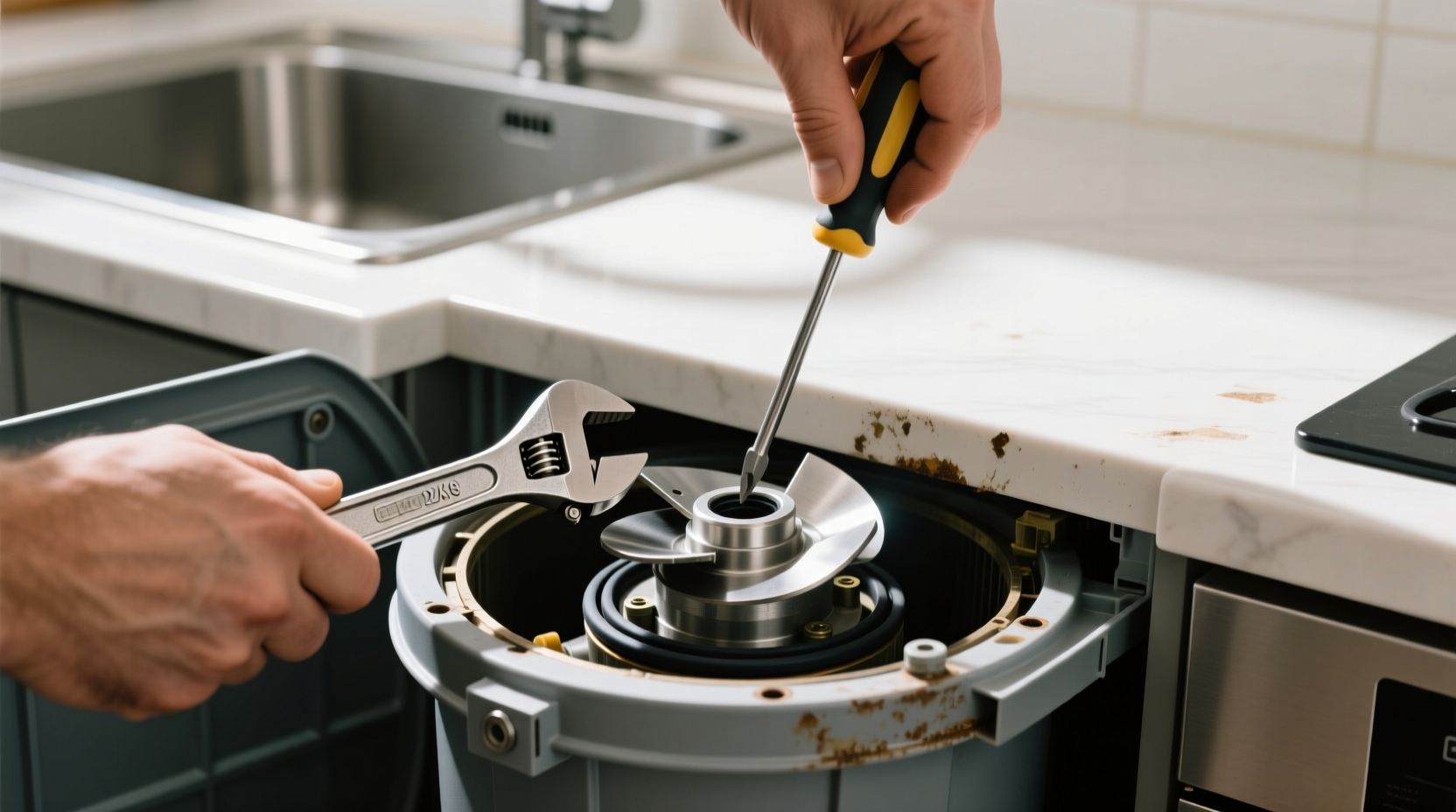 how to repair a garbage disposal