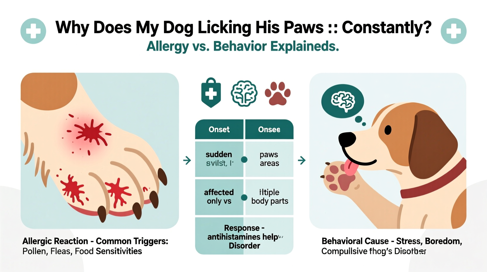 why does my dog lick his paws constantly allergy vs behavior explained