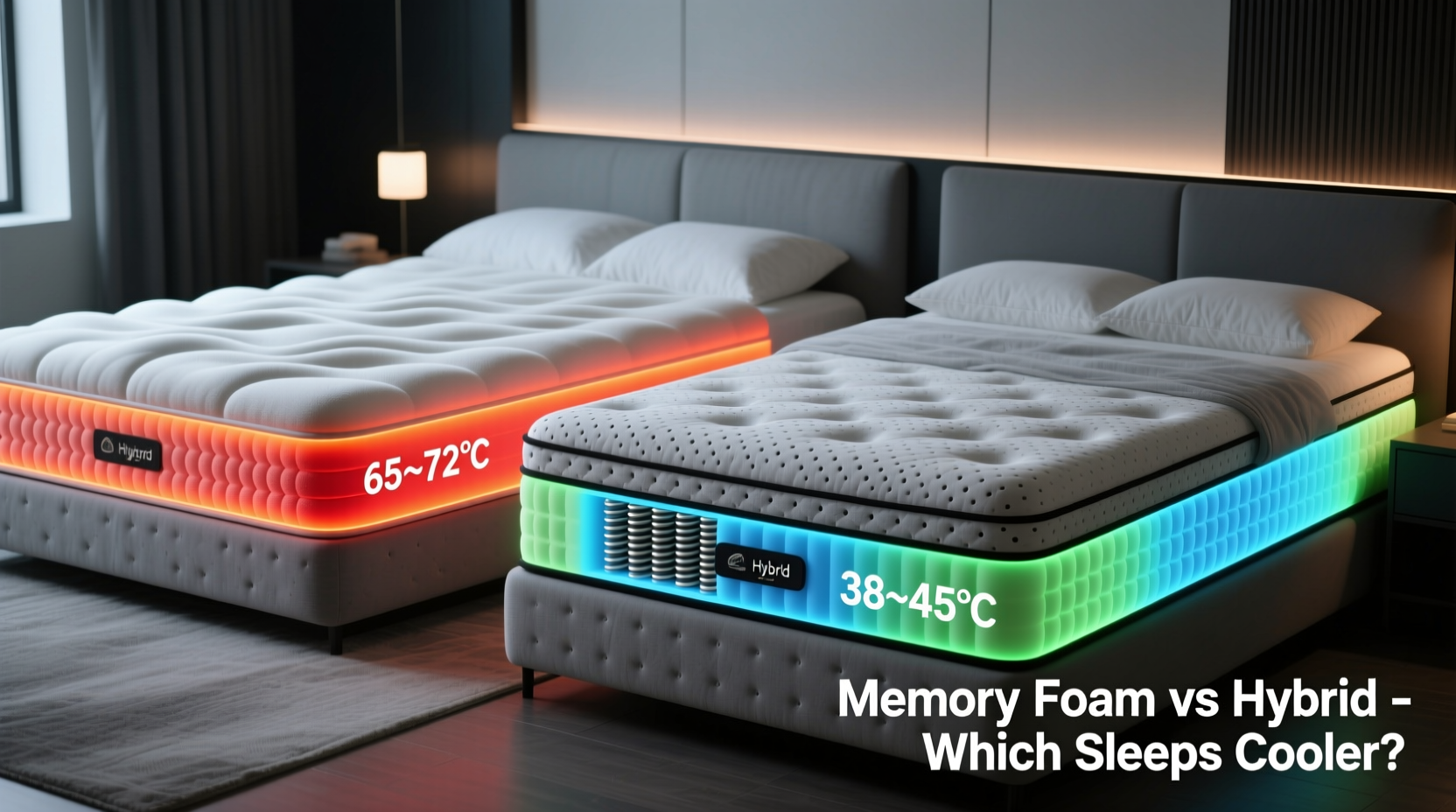 memory foam vs hybrid mattress which one sleeps cooler