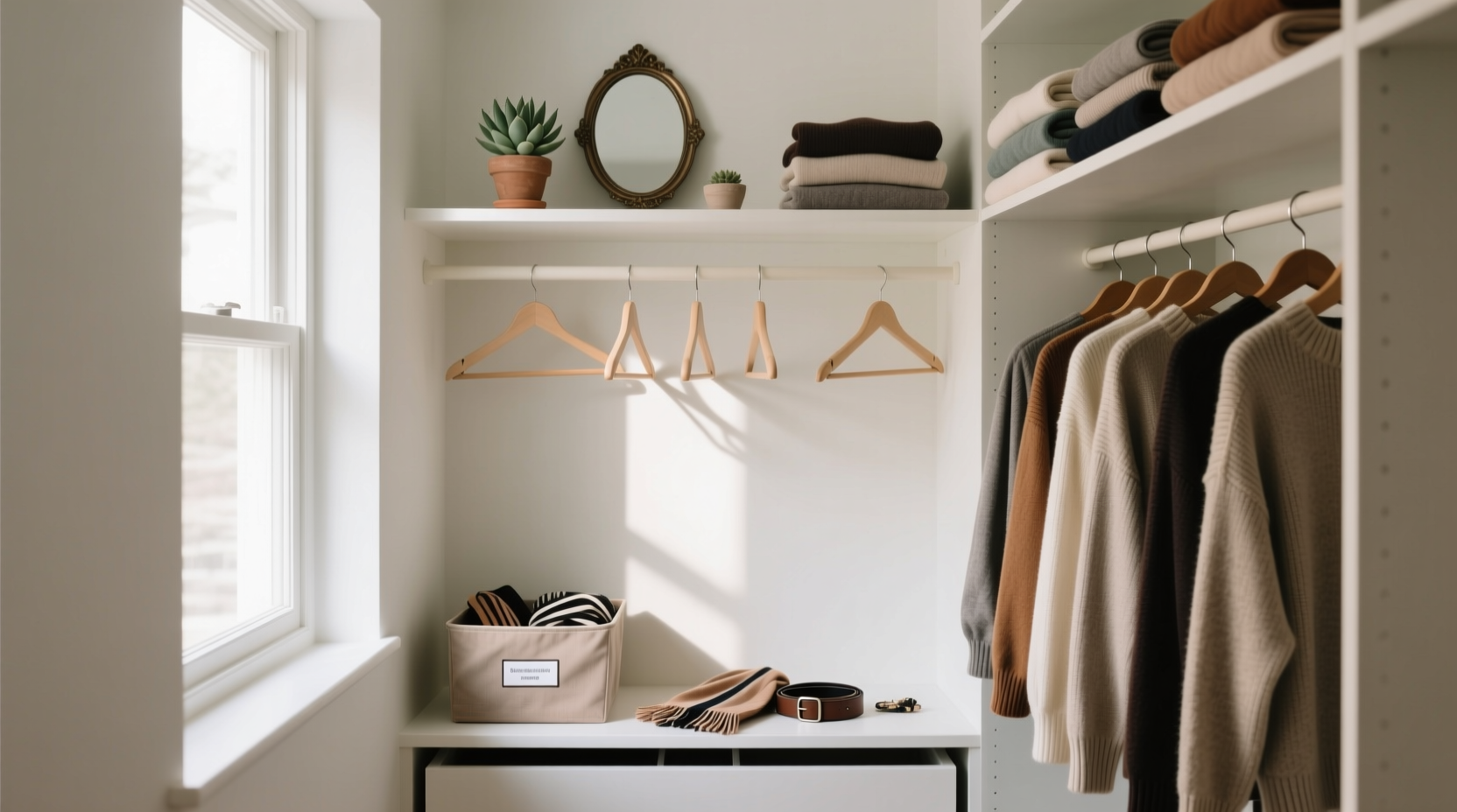 how to organize small closet