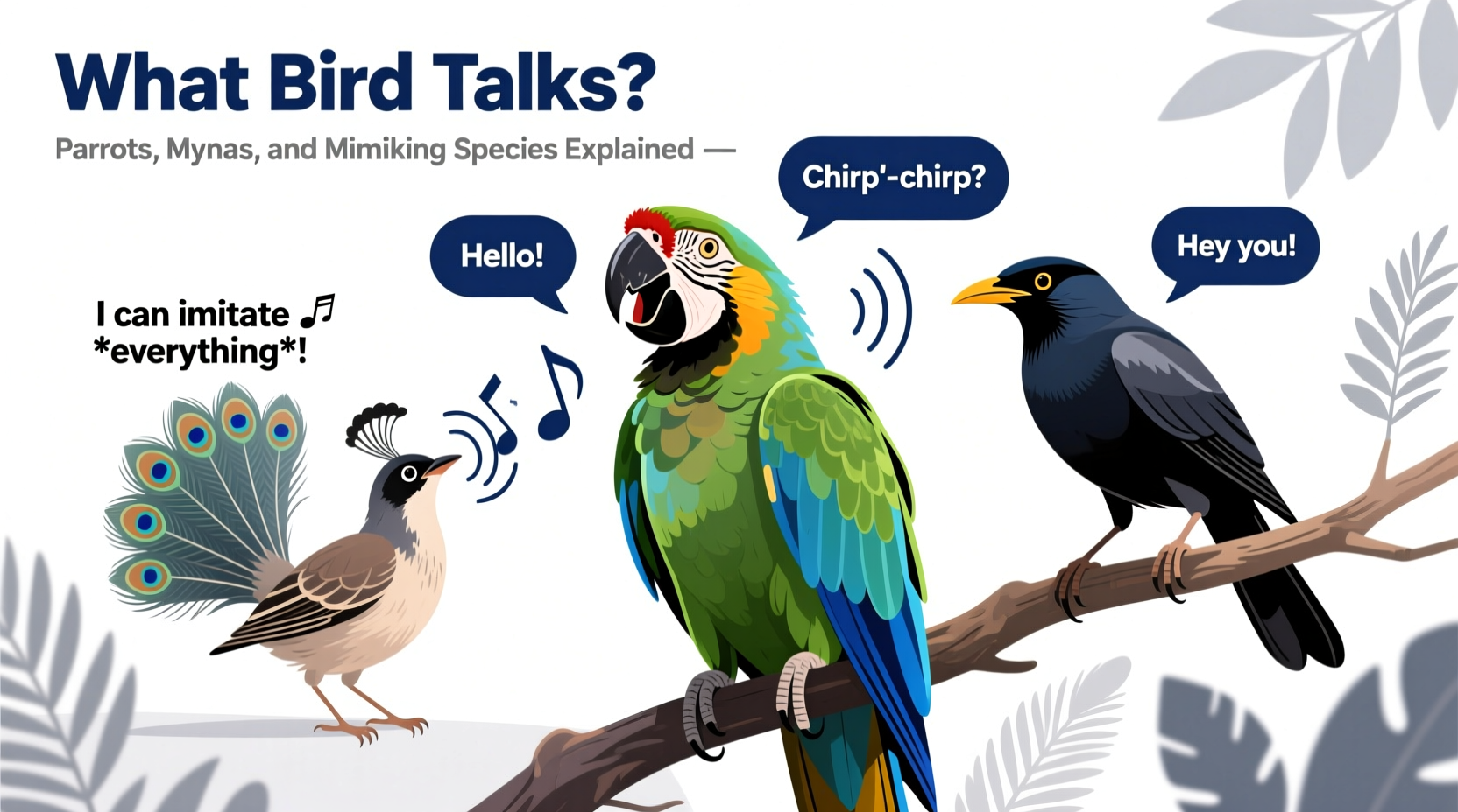 what bird talks