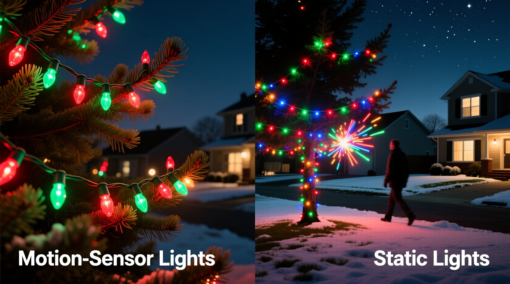 motion sensor christmas lights vs static ones are they better for security