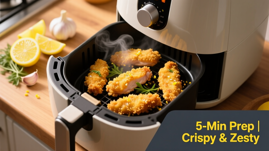 Crispy Lemon Chicken Tenders in Air Fryer (5-Min Prep!)