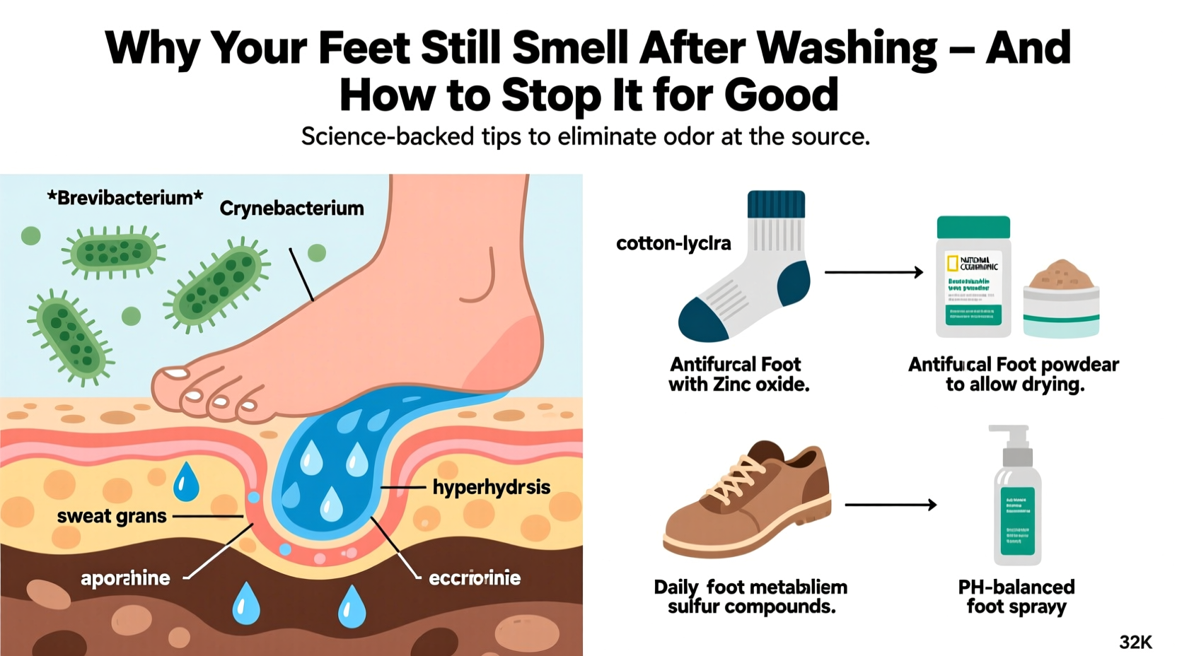 why do my feet smell even after washing and how to stop it for good
