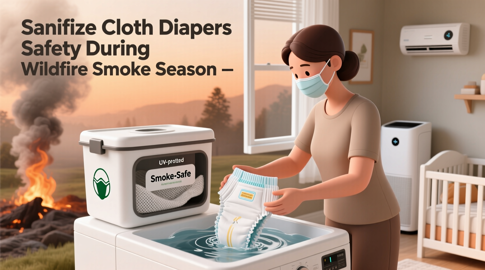 cloth diaper sanitization during wildfire smoke