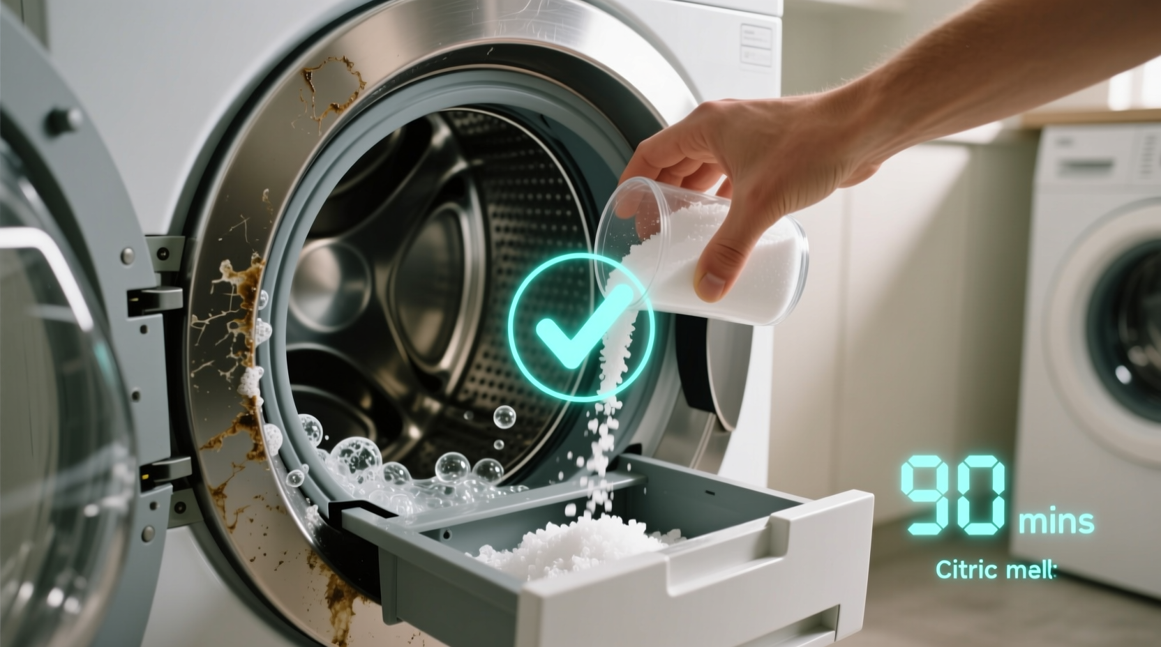 citric acid washing machine clean