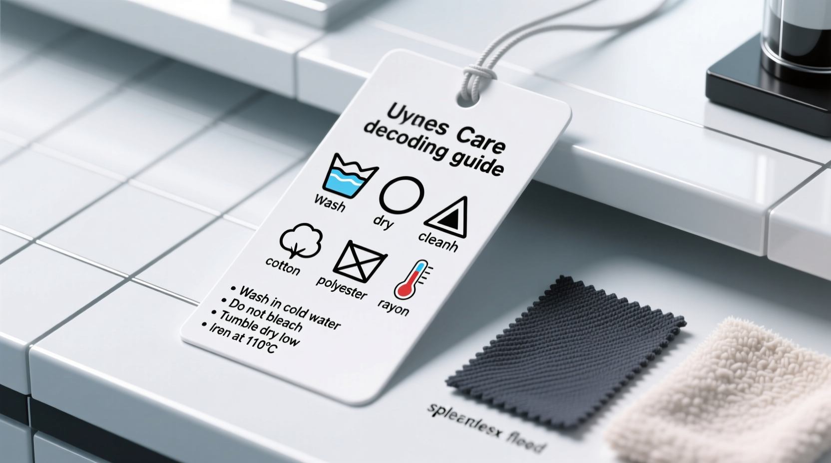 anime merch laundry care tag truths