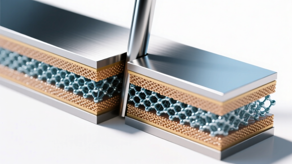 Cross-section illustration of PVD titanium nitride coating on surgical steel, highlighting the dense molecular bond layer structure.