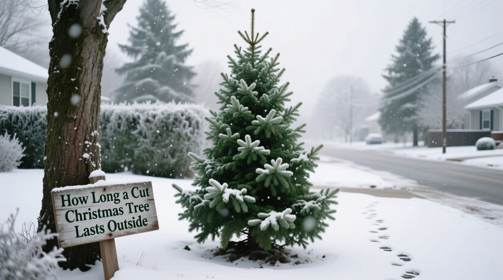 how long will a cut christmas tree last outside