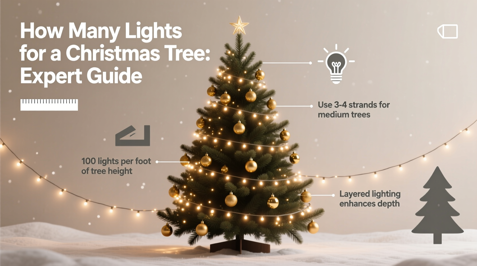 how many lights for christmas tree
