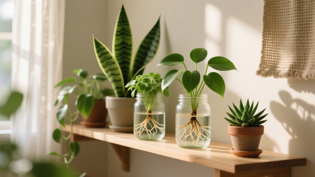 Bottom-Watering Water-Propagated Plants in Low Light