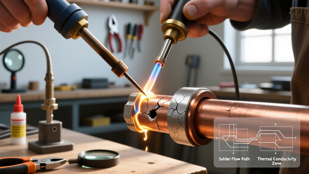 Troubleshooting Soldering Copper Water Pipe Leaks and Cold Joints
