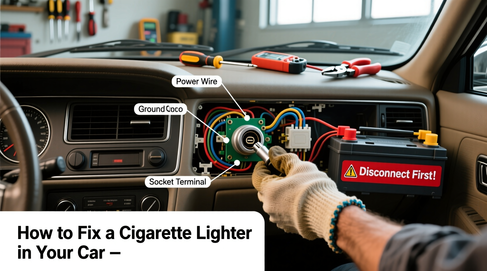 how to fix cigarette lighter car